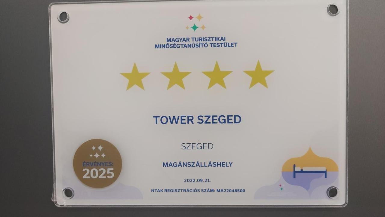 Tower Szeged Belvarosi Exkluziv Panoramas Apartman - Free Parking Екстериор снимка